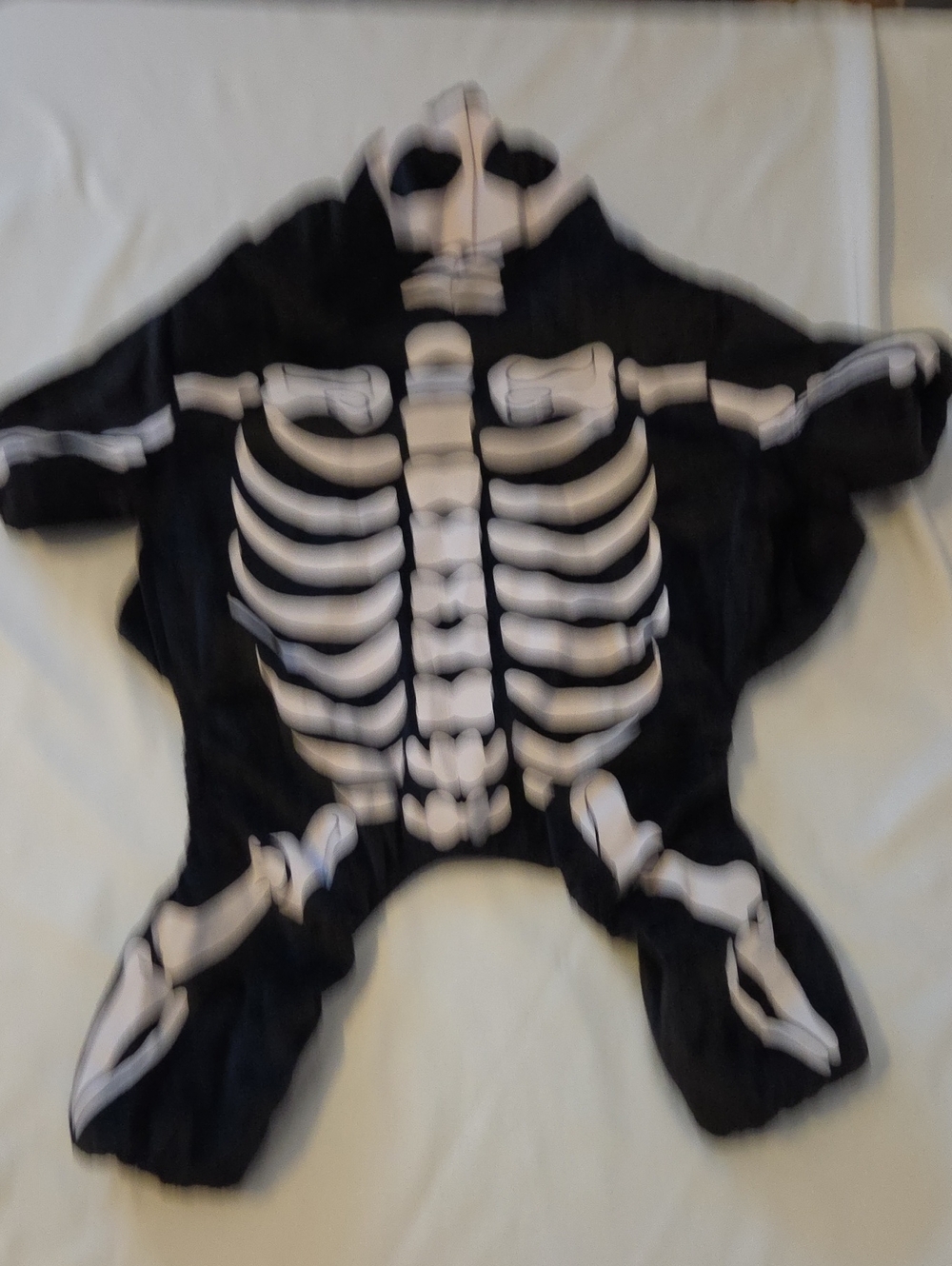Black Skeleton Dog Hoodie - Brand Unspecified